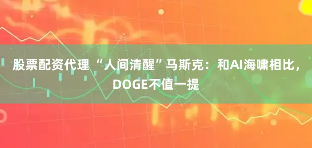 股票配资代理 “人间清醒”马斯克：和AI海啸相比，DOGE不值一提
